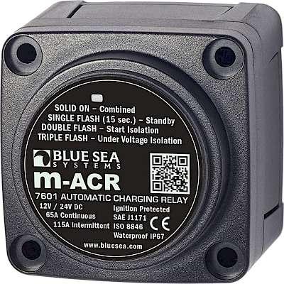 BLUE SEA 7601 M-Series Automatic Charging Relay - 12/24 65A