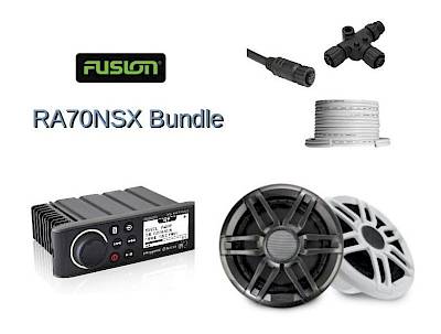 Fusion RA70NSX Audio System Bundle